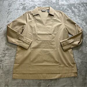 Martha Stewart Khaki Button-Up Shirt